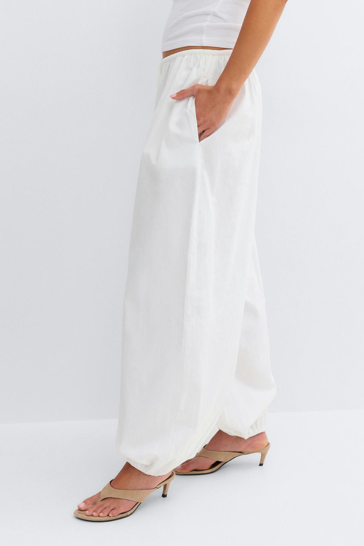 Cotton balloon trousers