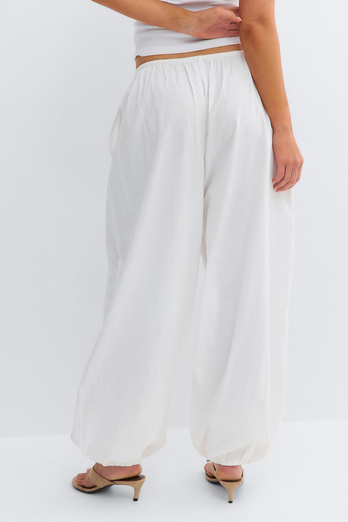 Cotton balloon trousers