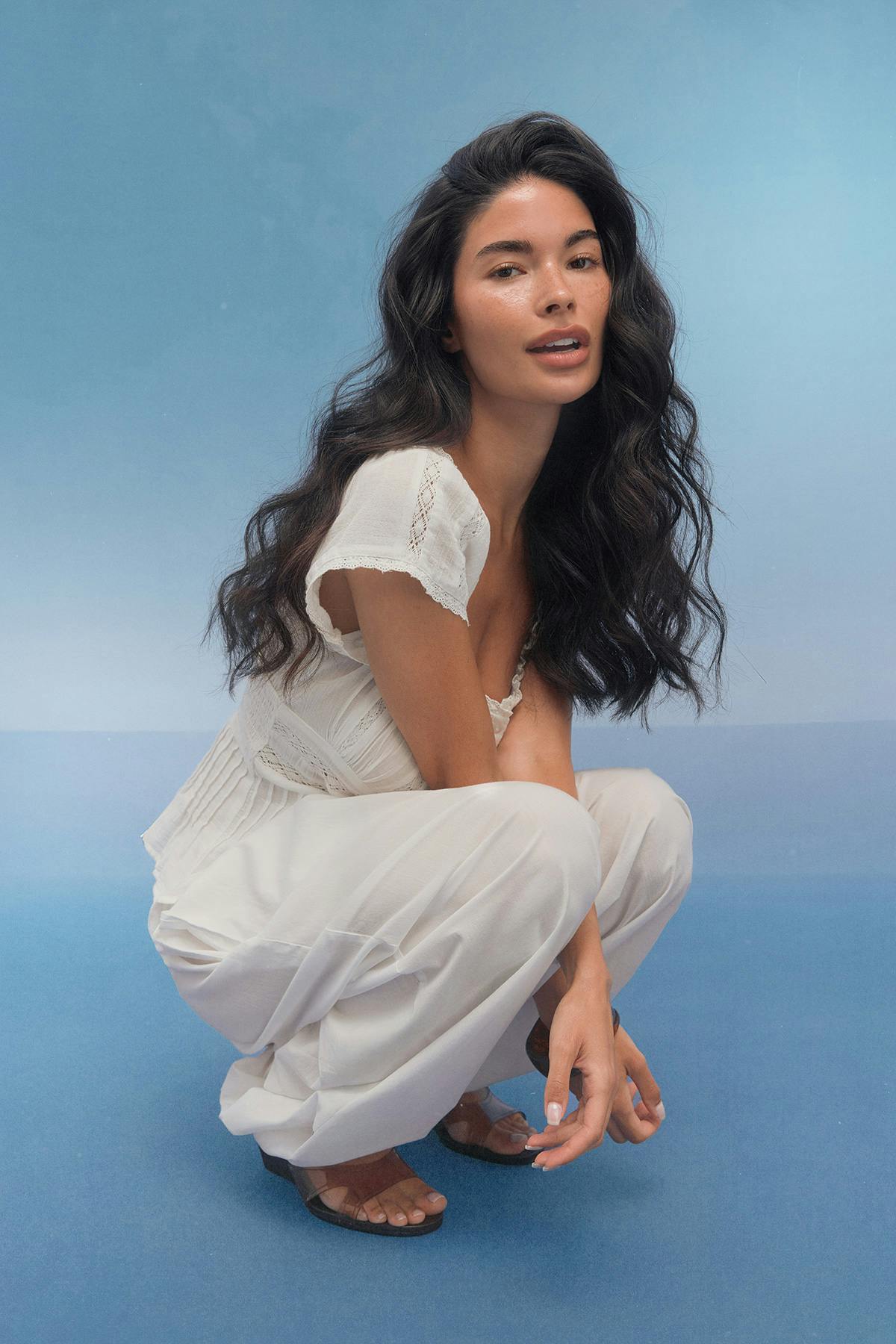 Cotton balloon trousers