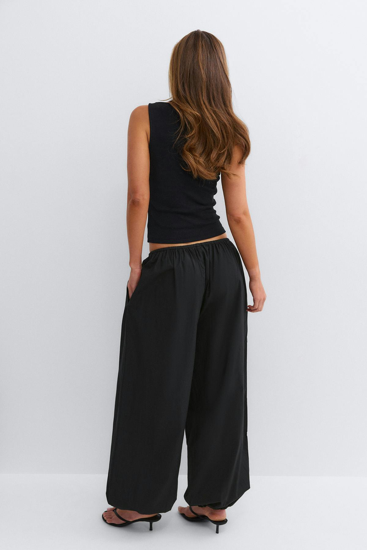 Cotton balloon trousers