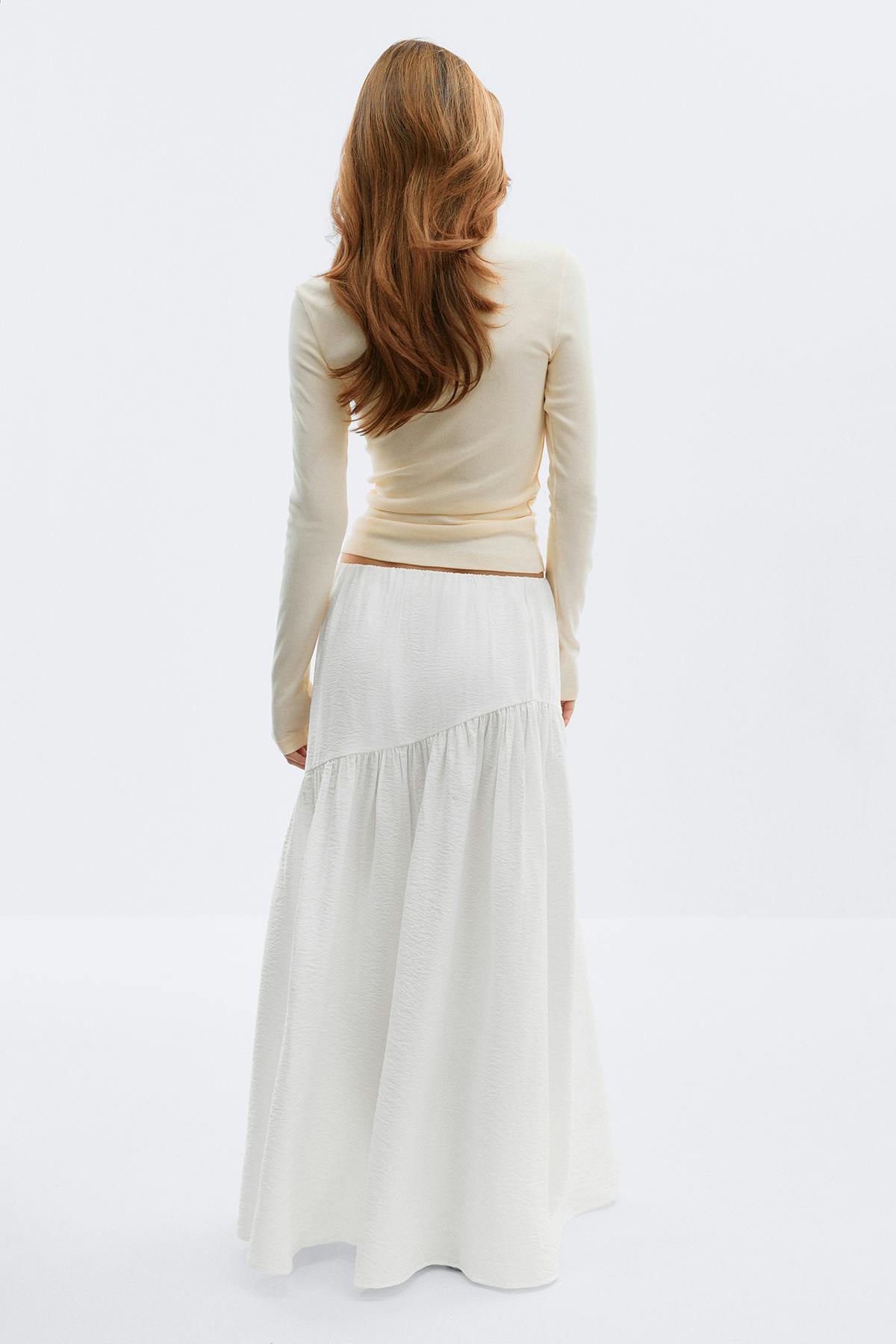 Dropped waist skirt