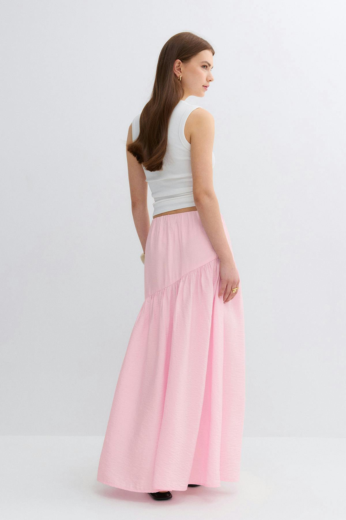 Dropped waist skirt