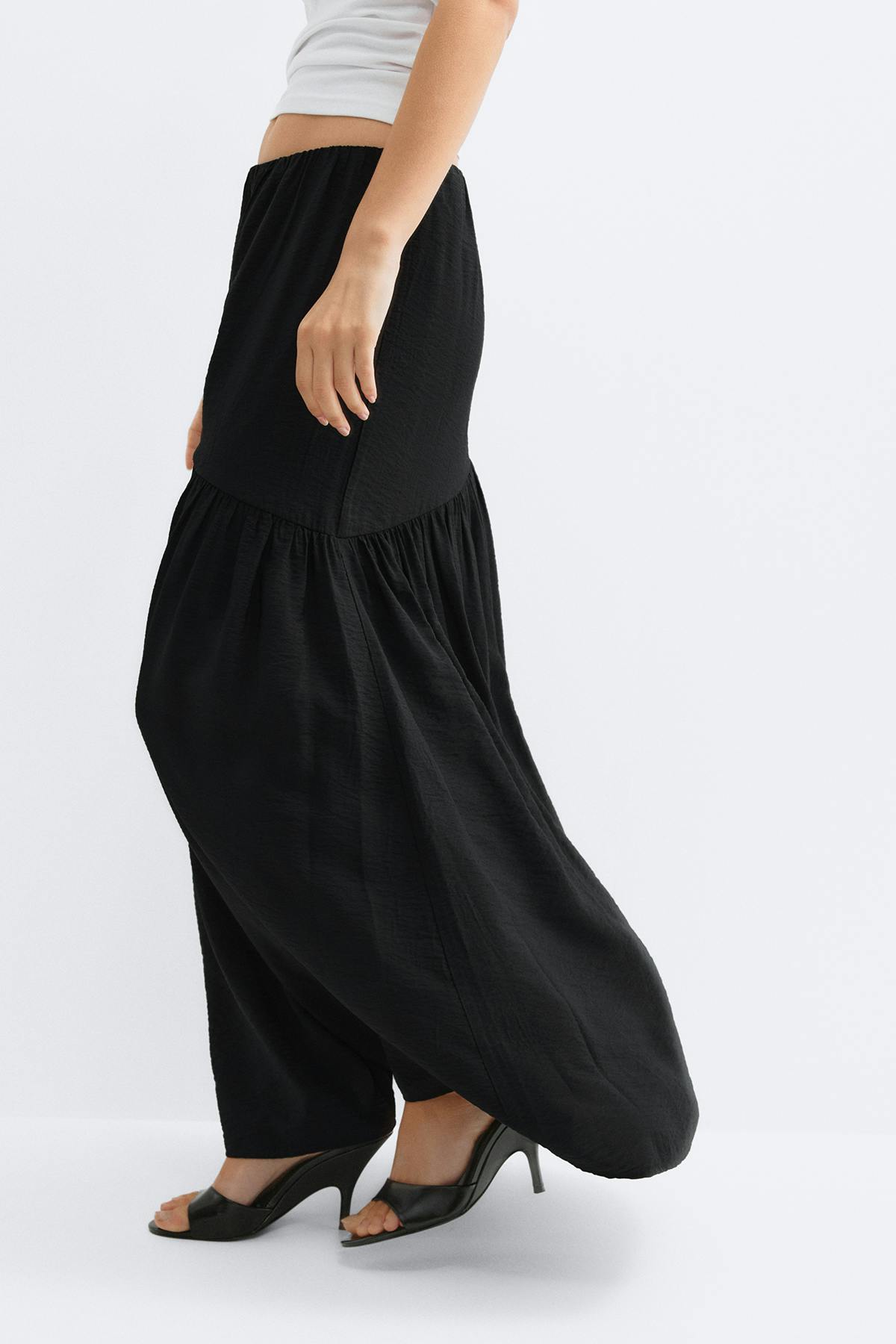 Dropped waist skirt