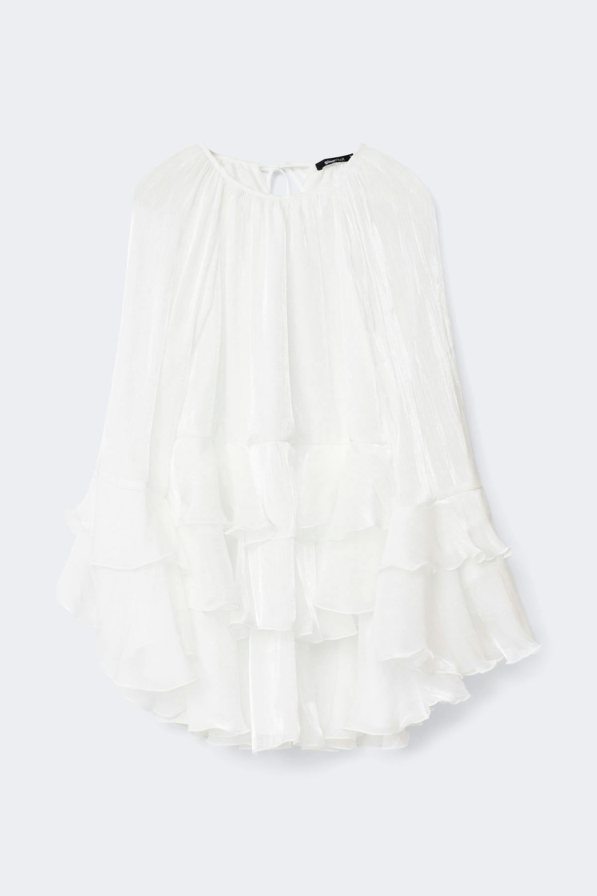 Flowy frill mini dress