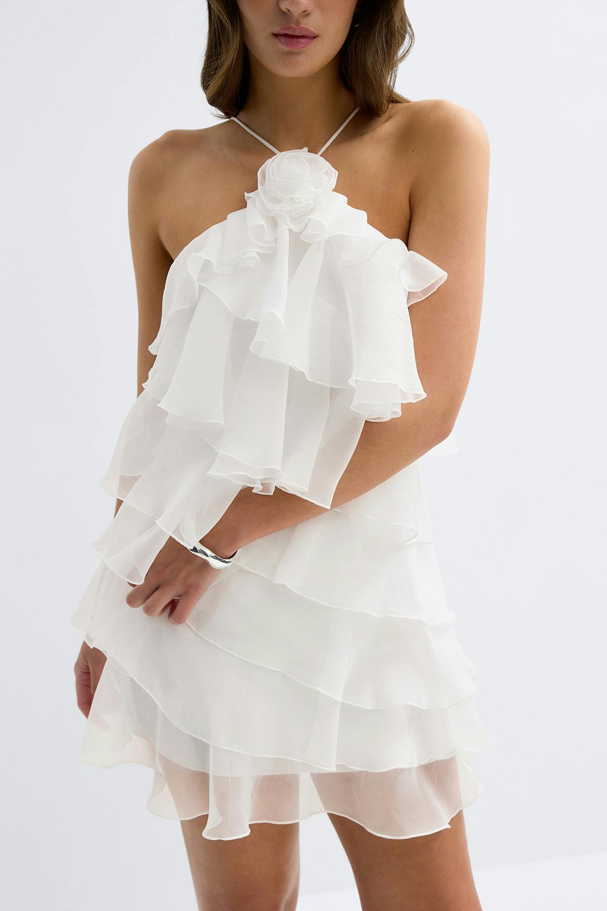 Frill mini dress