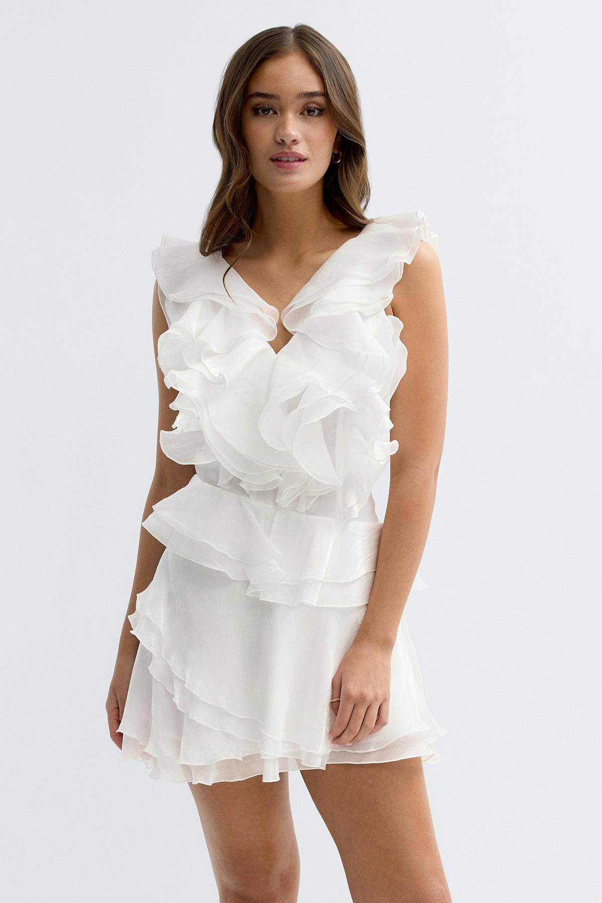 Frill mini dress