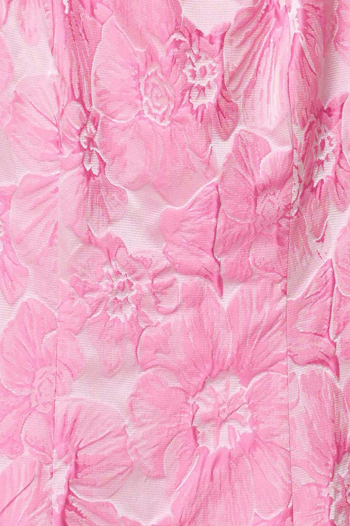 Brocade puffsleeve mini dress