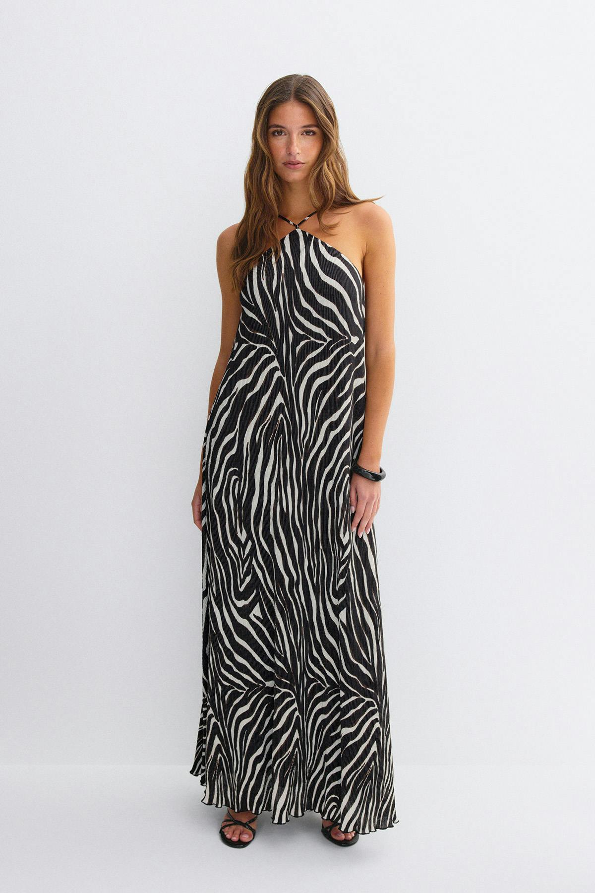 Crinkle maxi dress