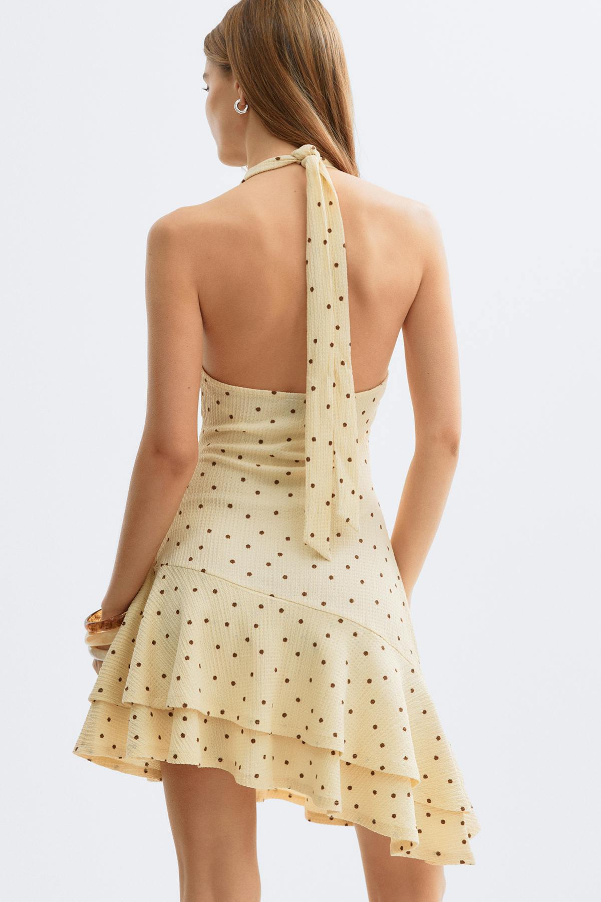 Halterneck mini dress
