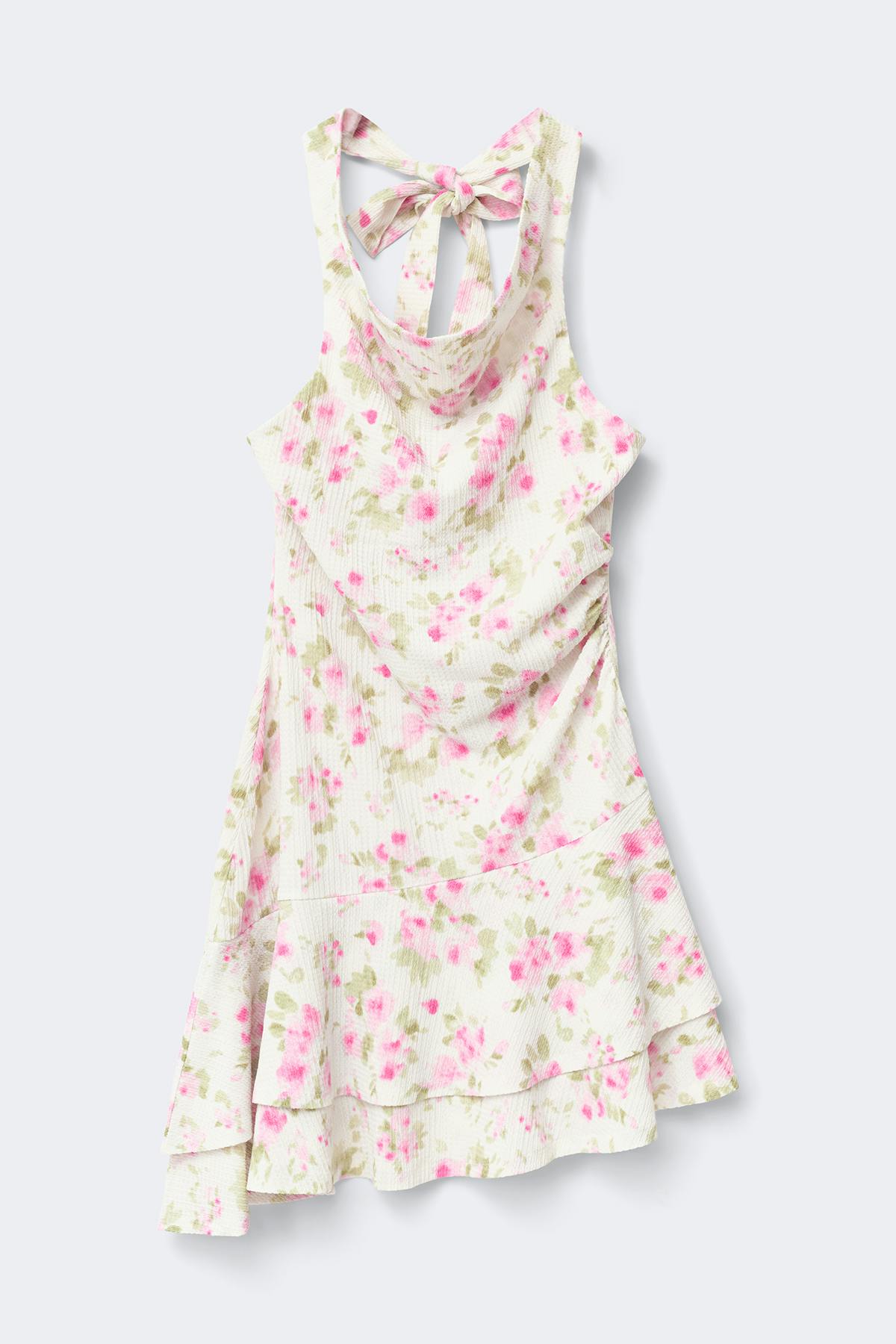 Halterneck mini dress