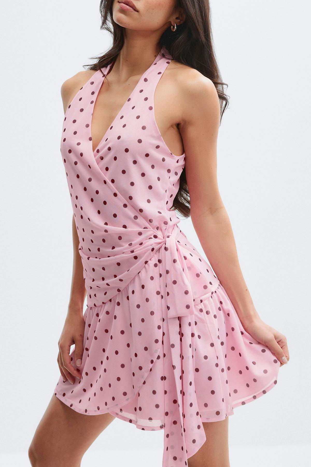 Sheer wrap dress