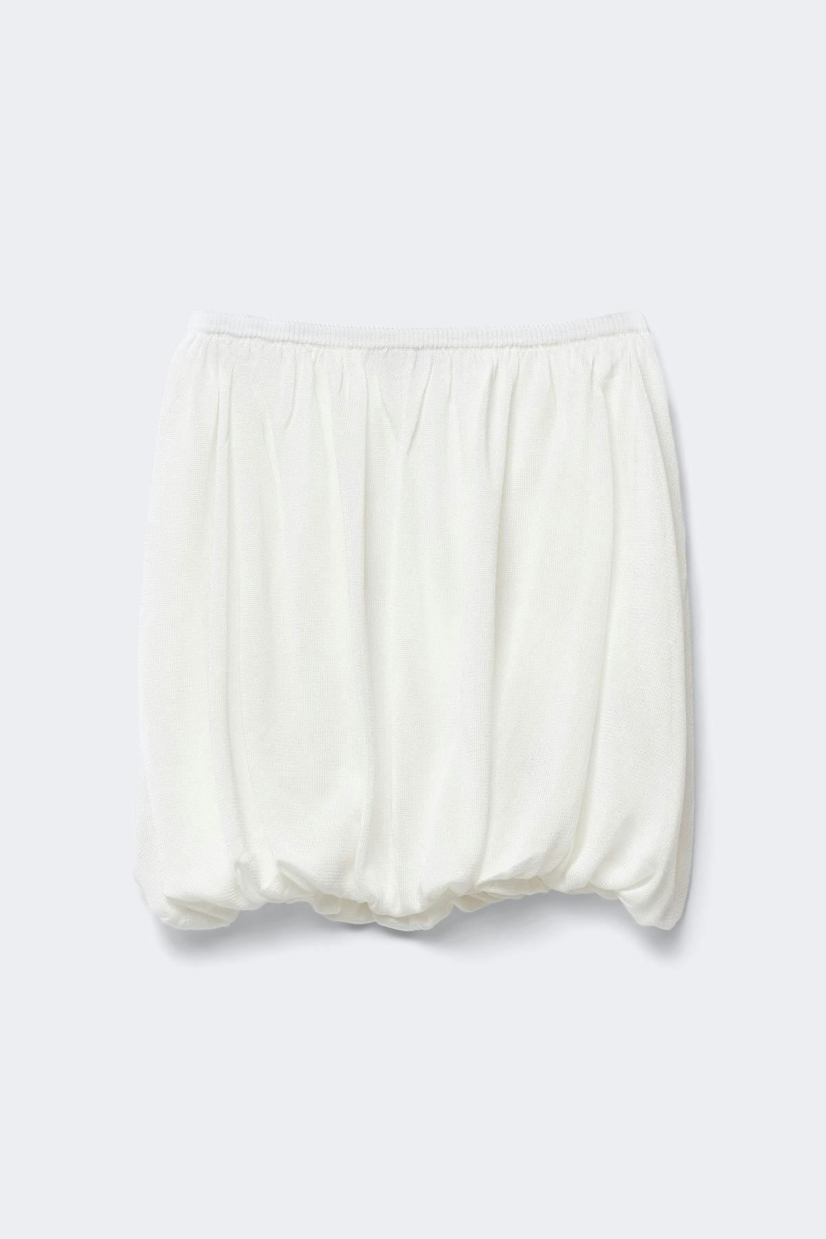 Bubble hem knitted skirt