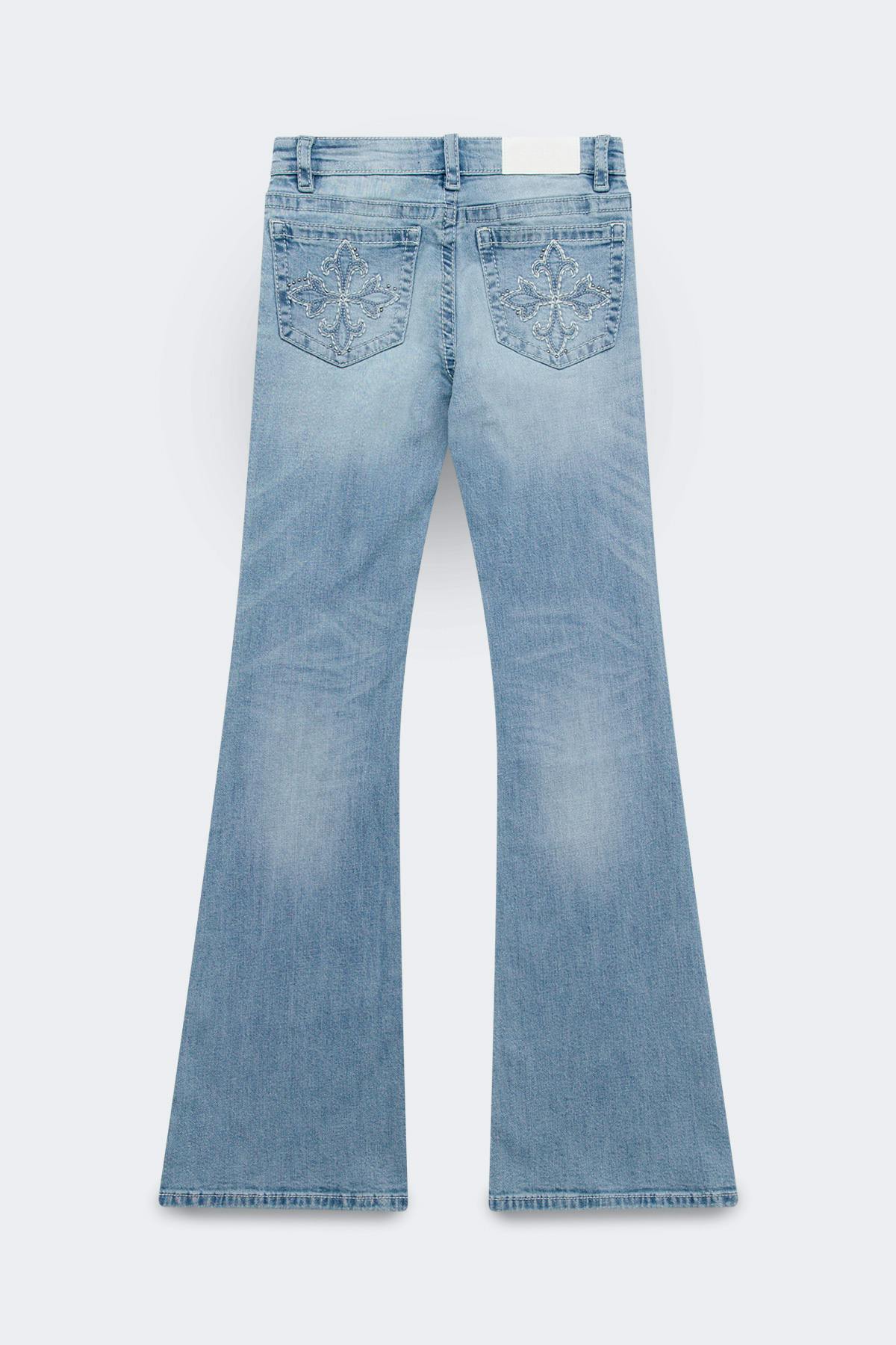 Glow rise flare jeans