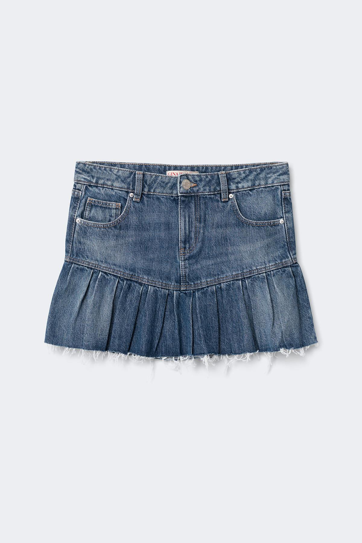 Ruffle babe denim skirt