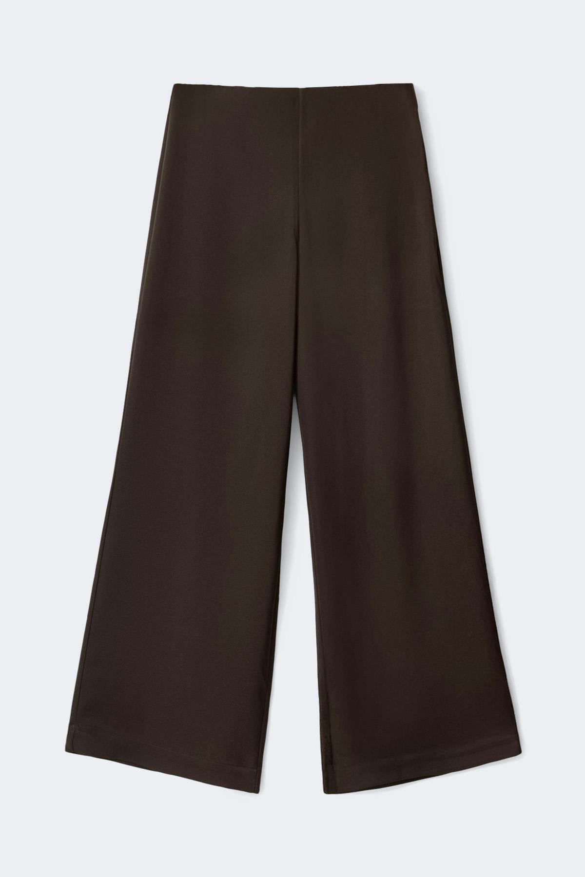 Glow straight satin trousers