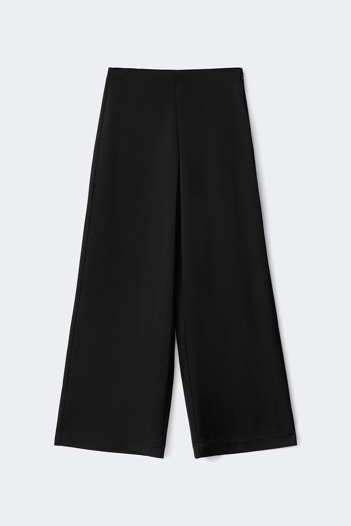 Glow straight satin trousers