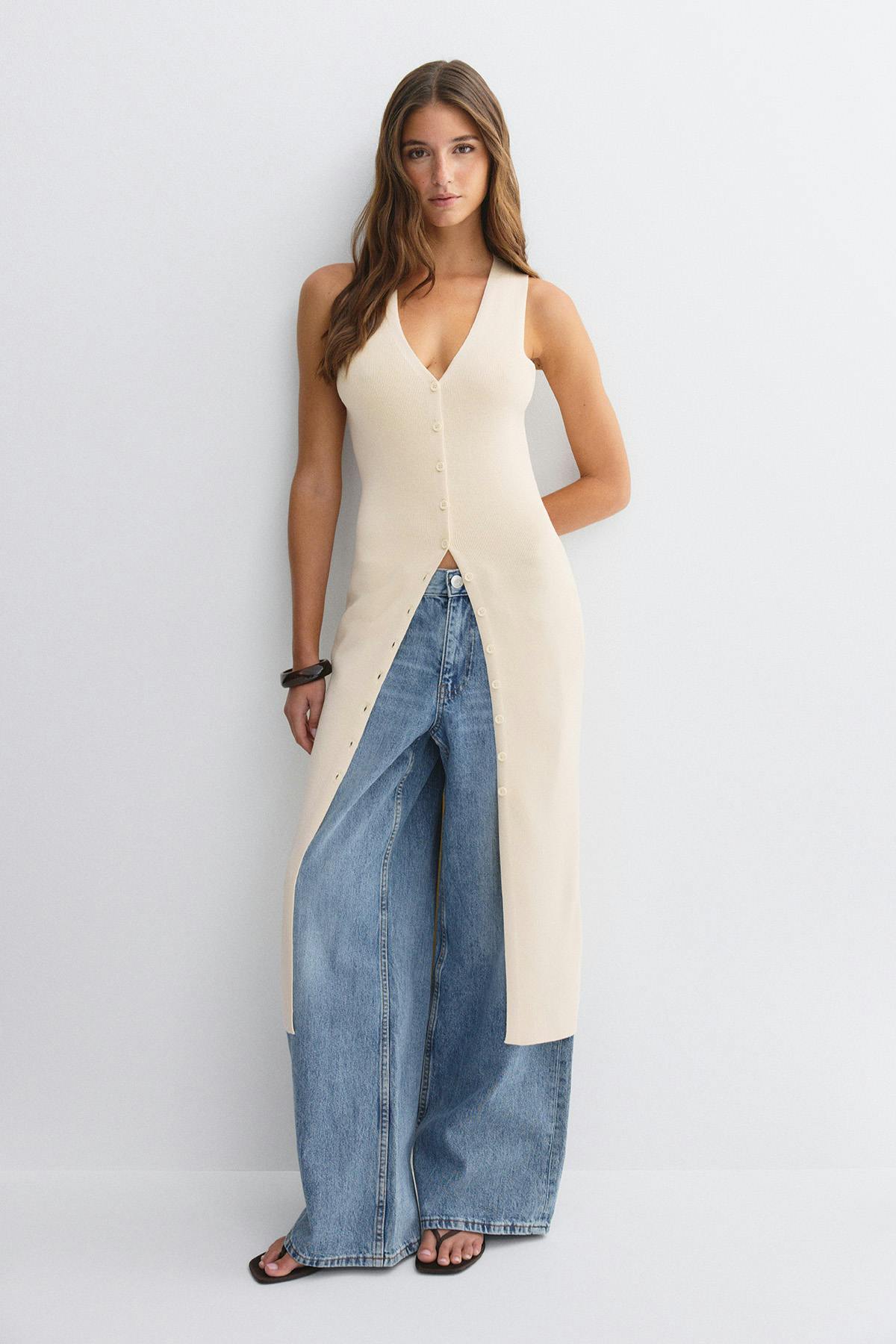 Knitted vest dress