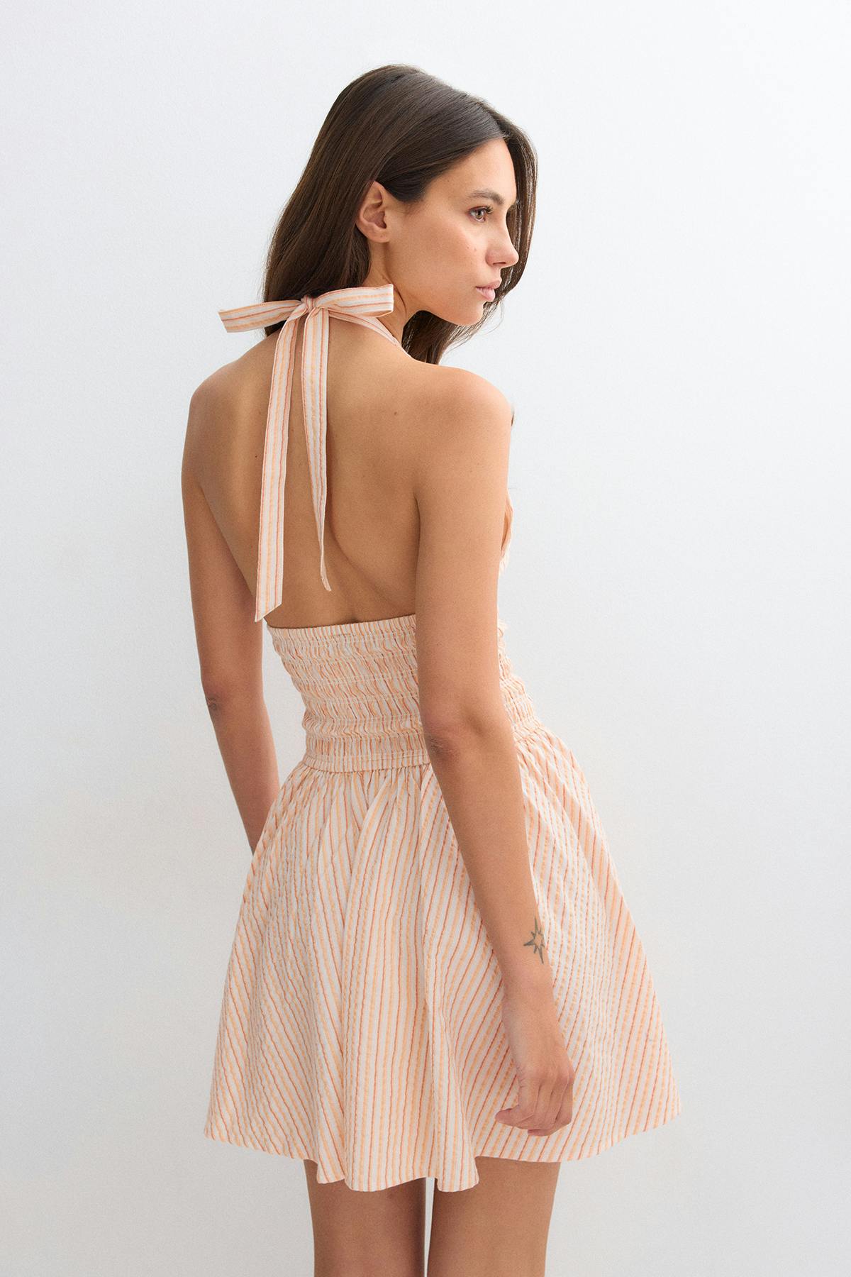 Seersucker mini dress