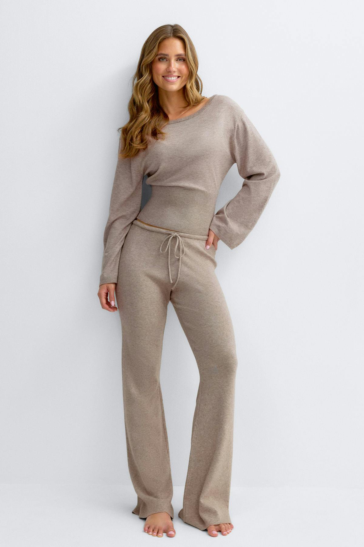 Knitted loungewear trousers