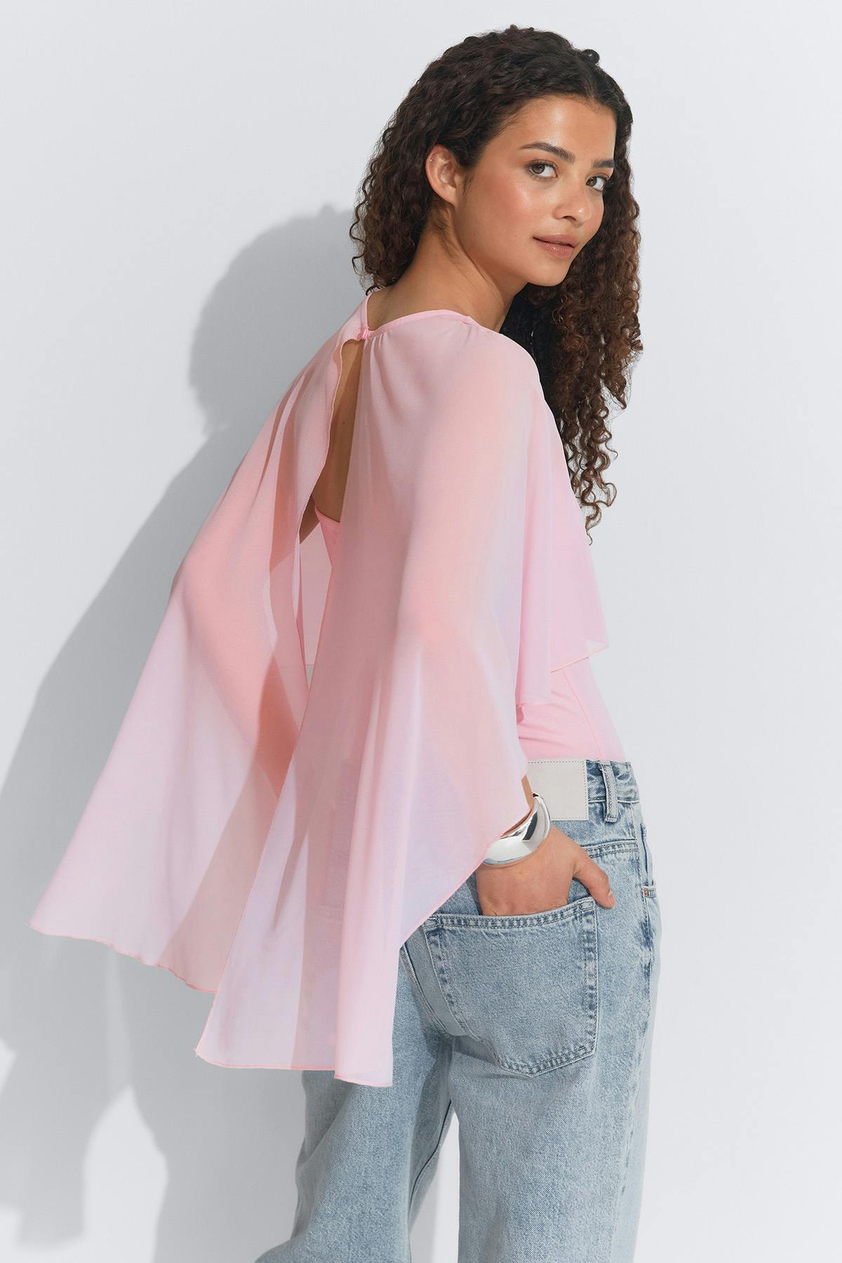 Chiffon cape top