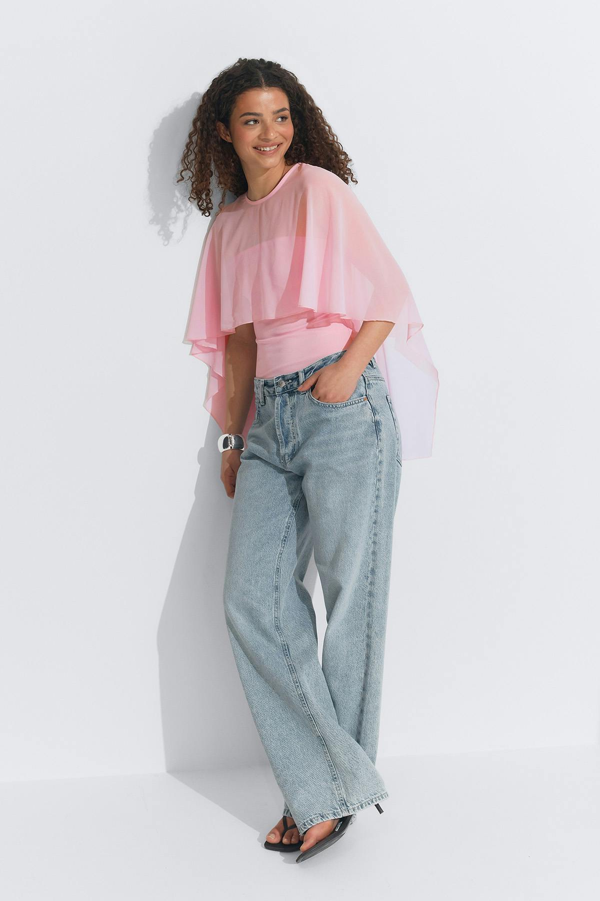 Chiffon cape top