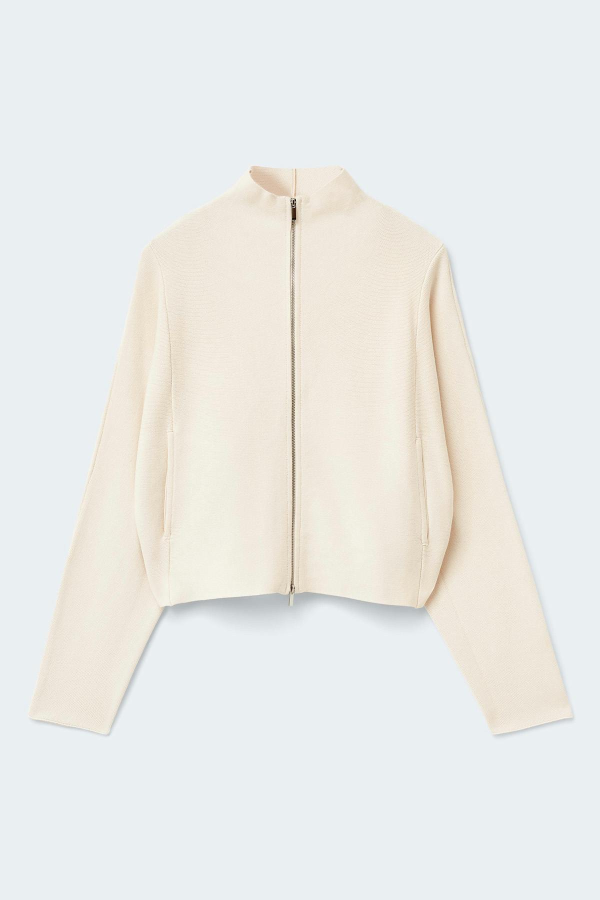 Knitted zip jacket