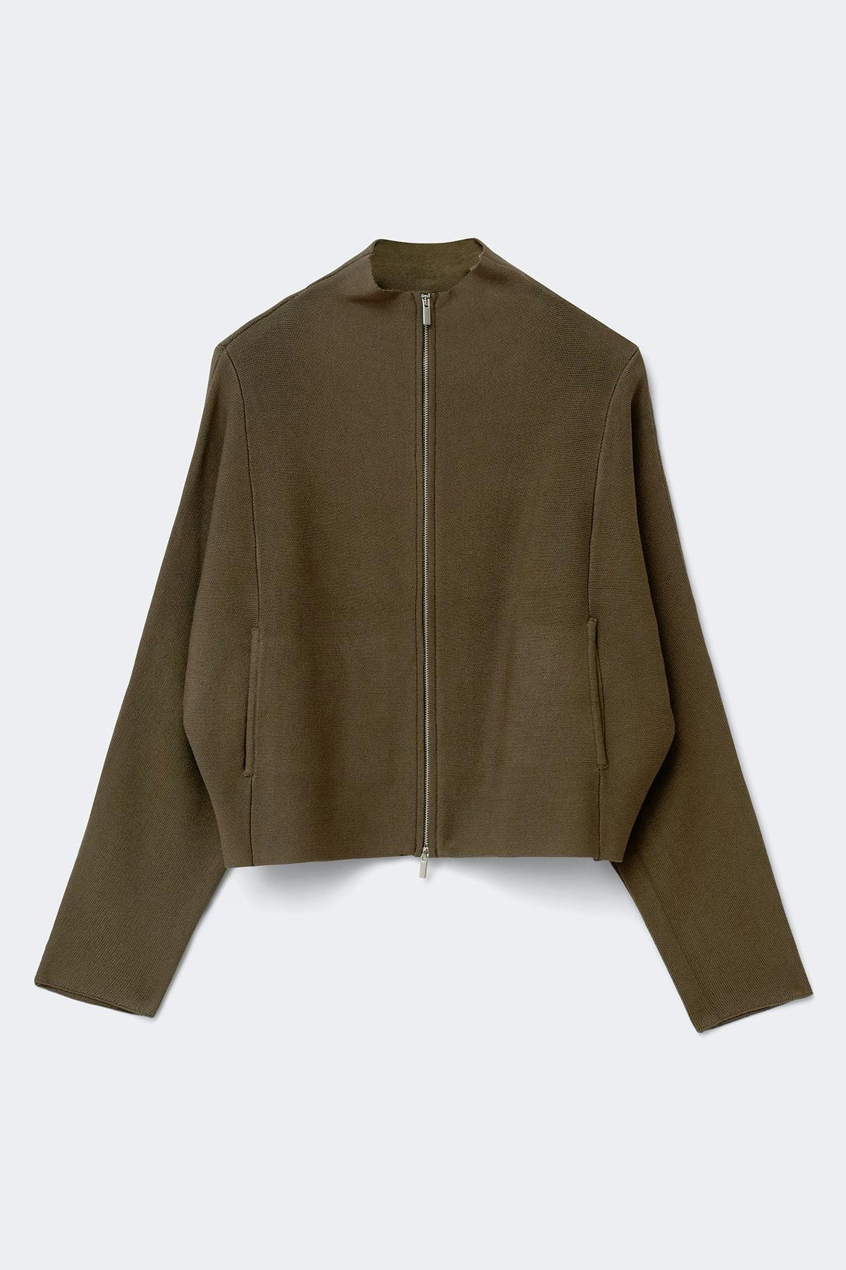 Knitted zip jacket
