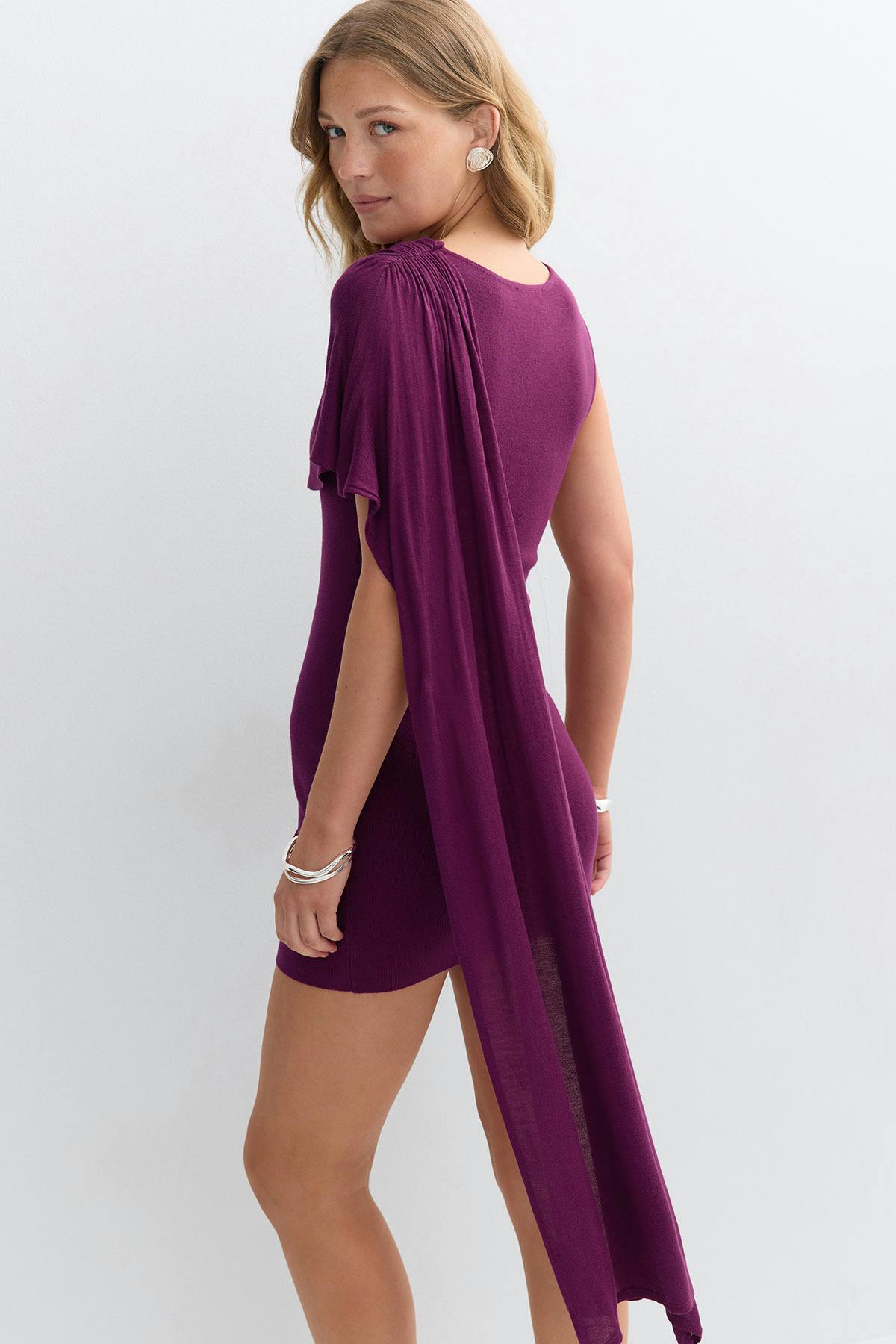 Knitted cape dress