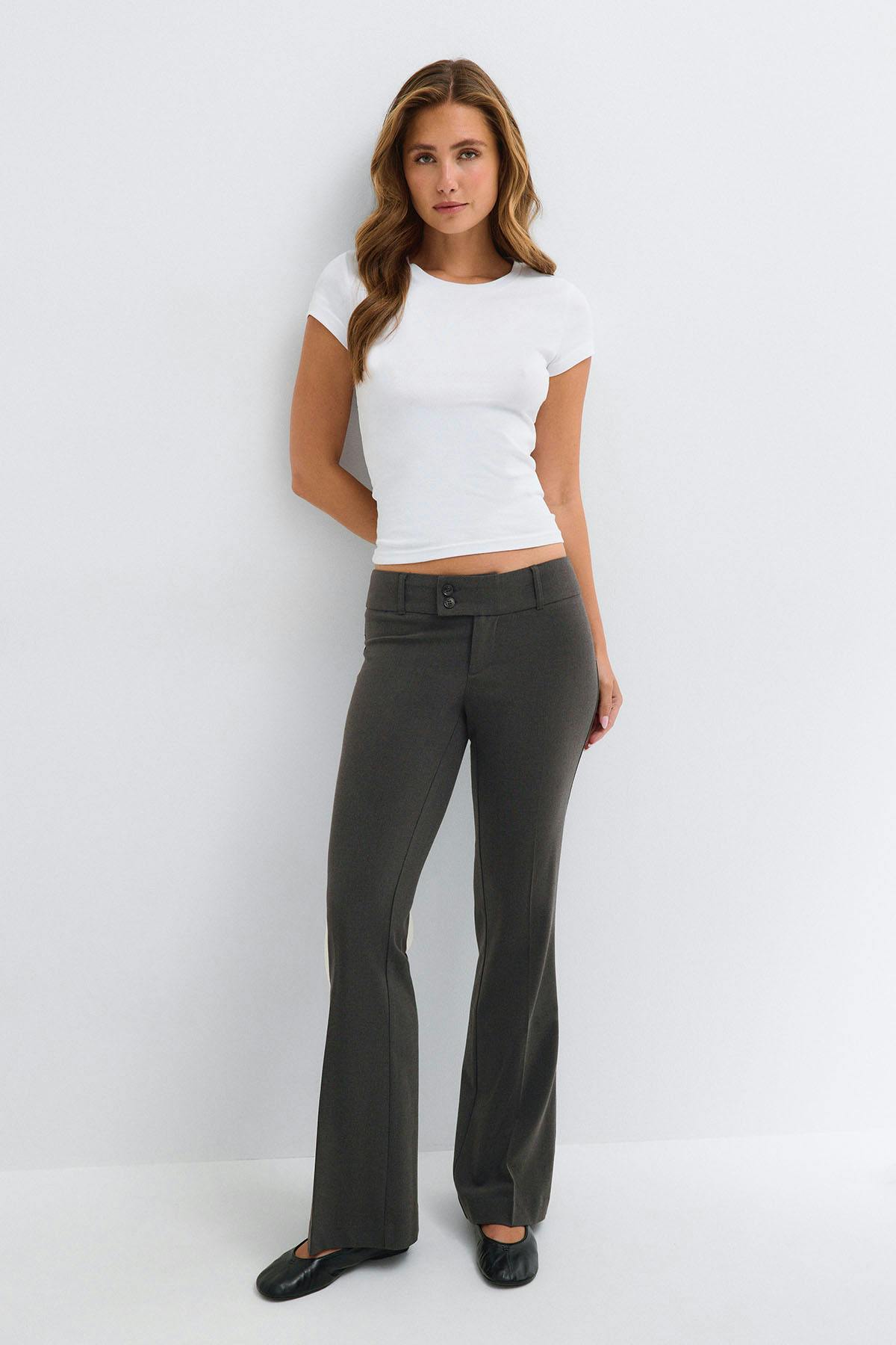 Sassy low bootcut trousers