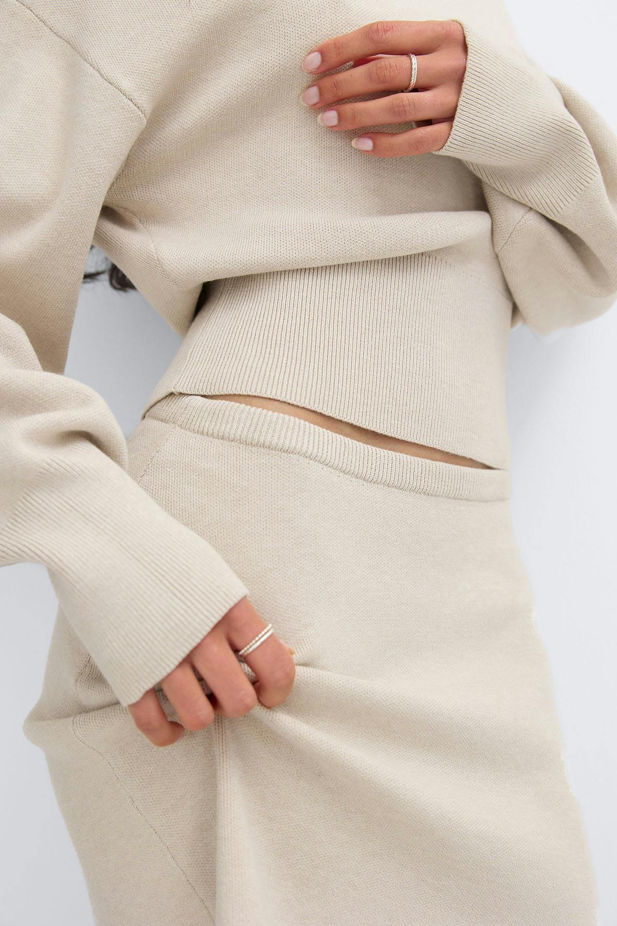 Knitted mini skirt