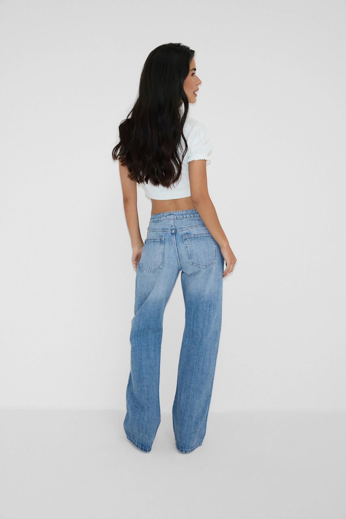Low pleat jeans