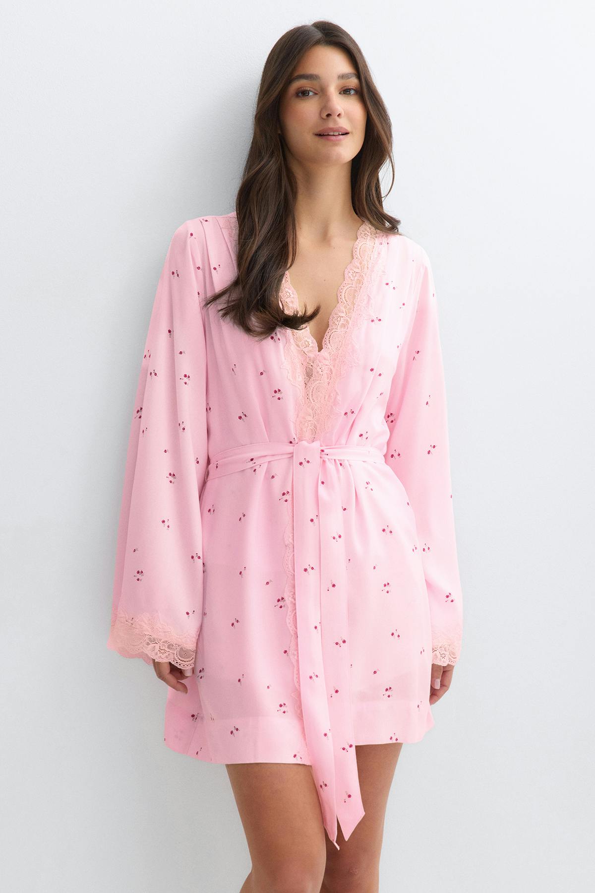 Lace loungewear robe