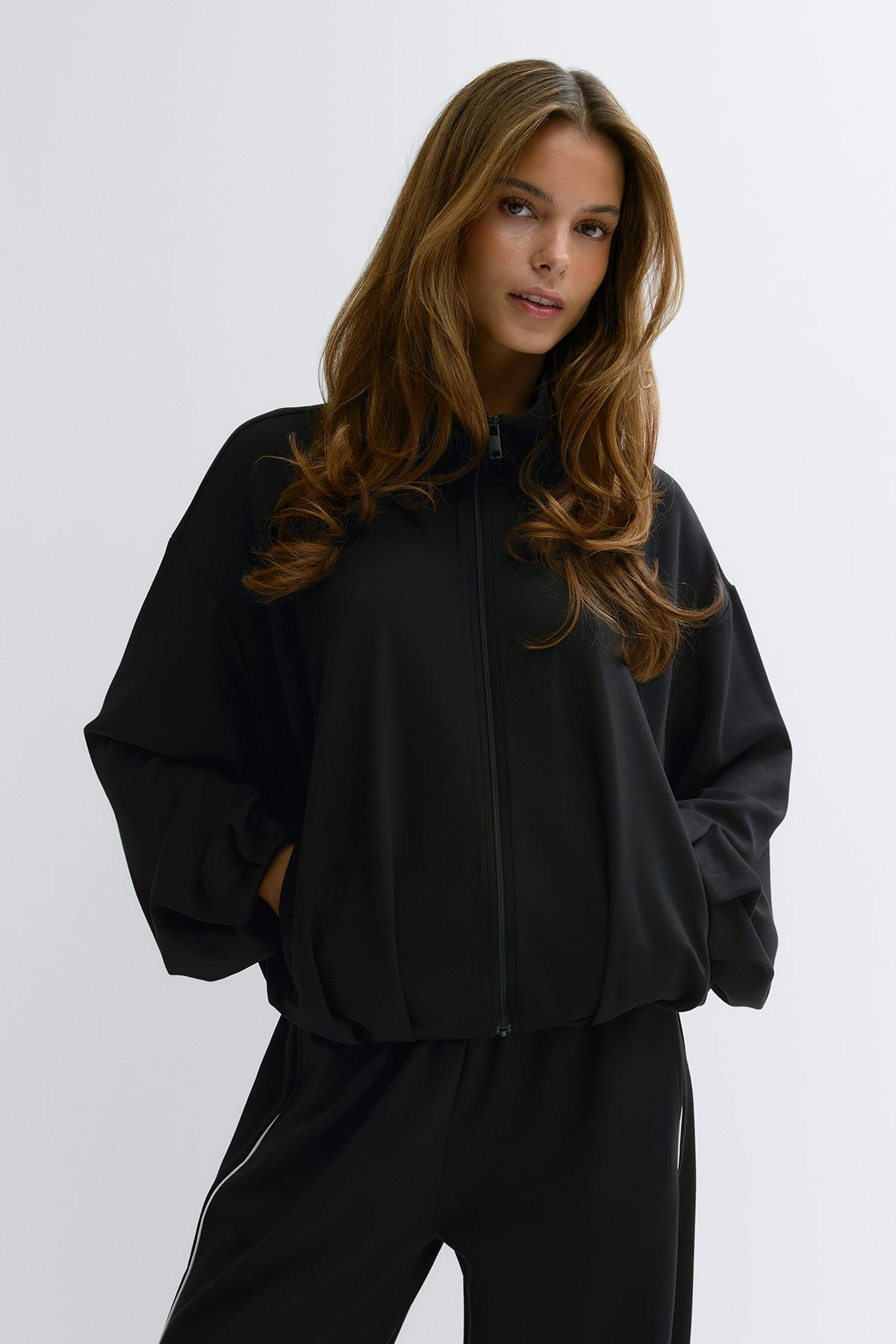 Soft sporty zip jacket
