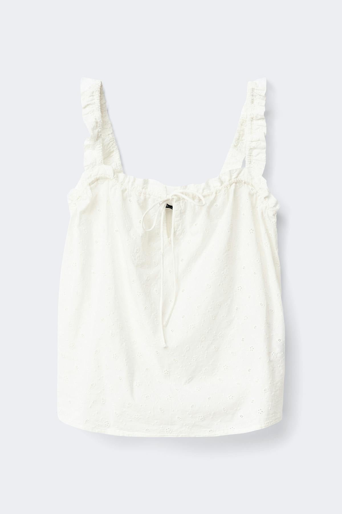Broderie loungewear singlet
