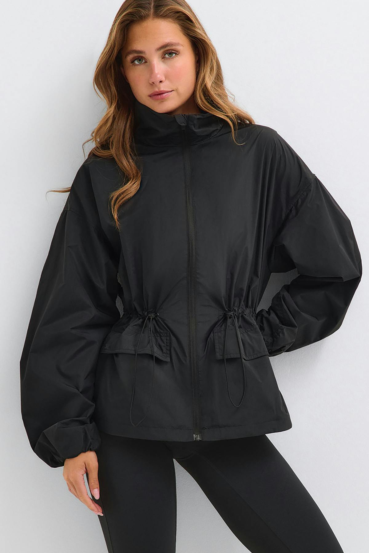 Cinched waist sport jacket