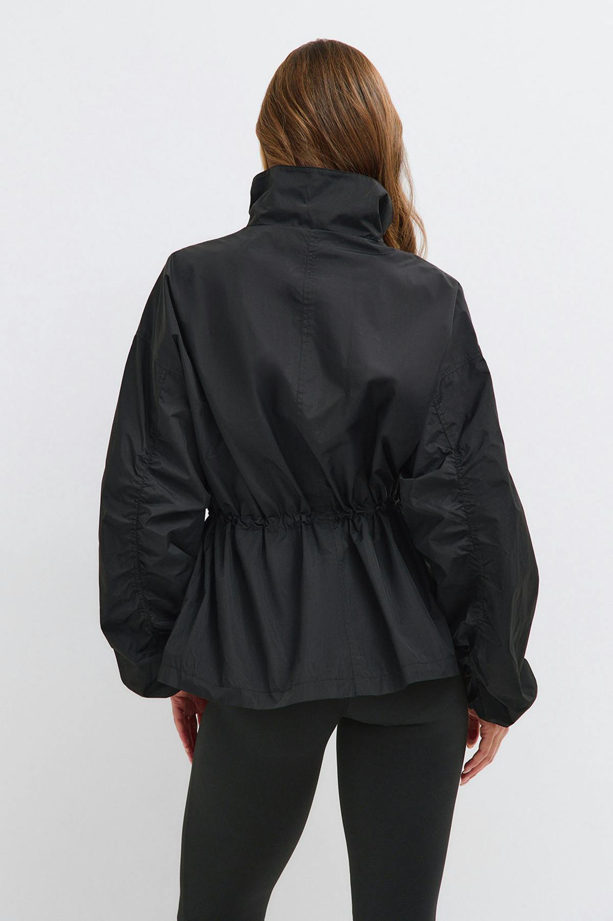 Cinched waist sport jacket