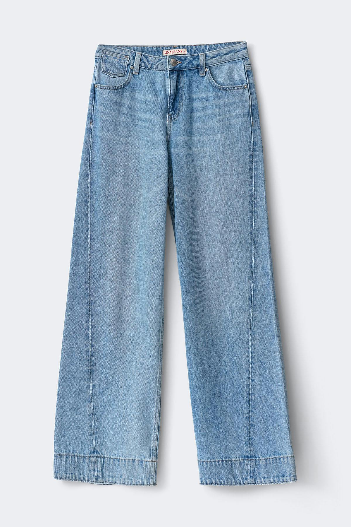 Twisted wide jeans