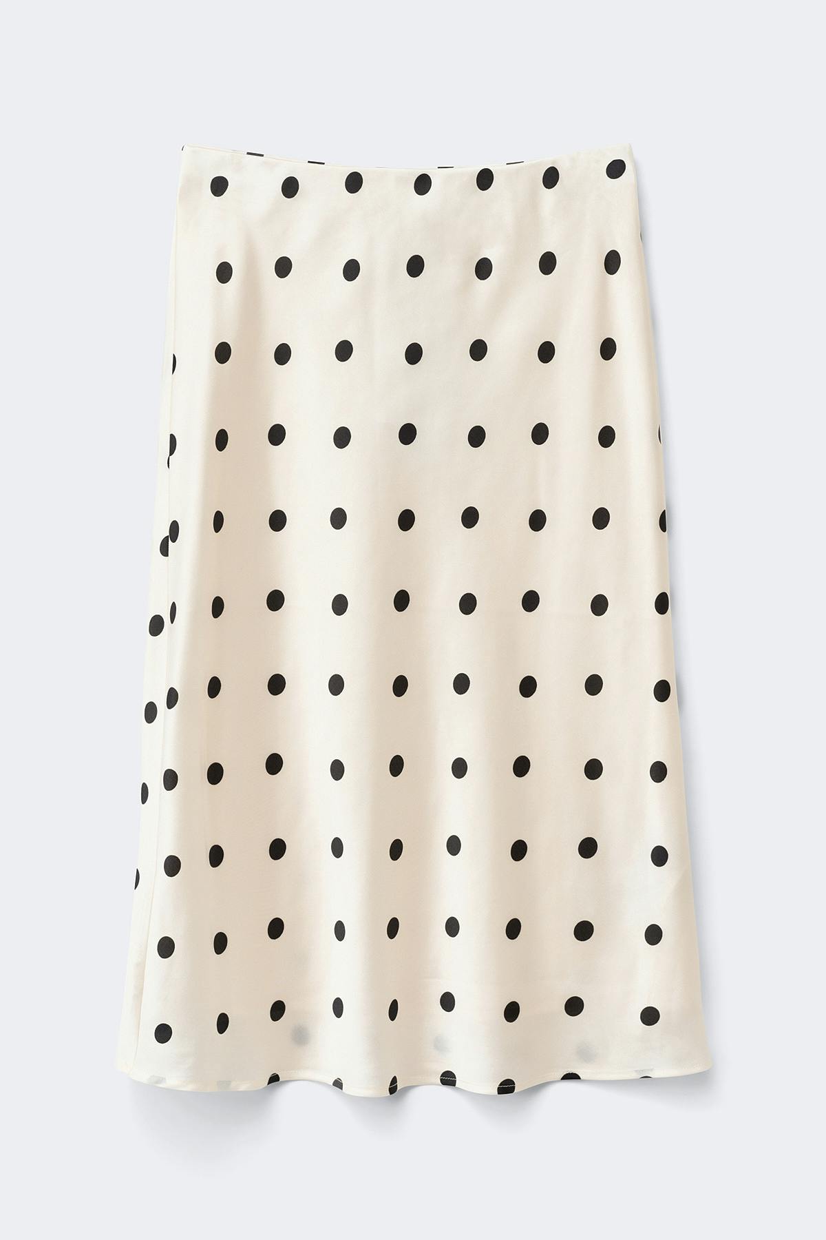 Satin midi skirt