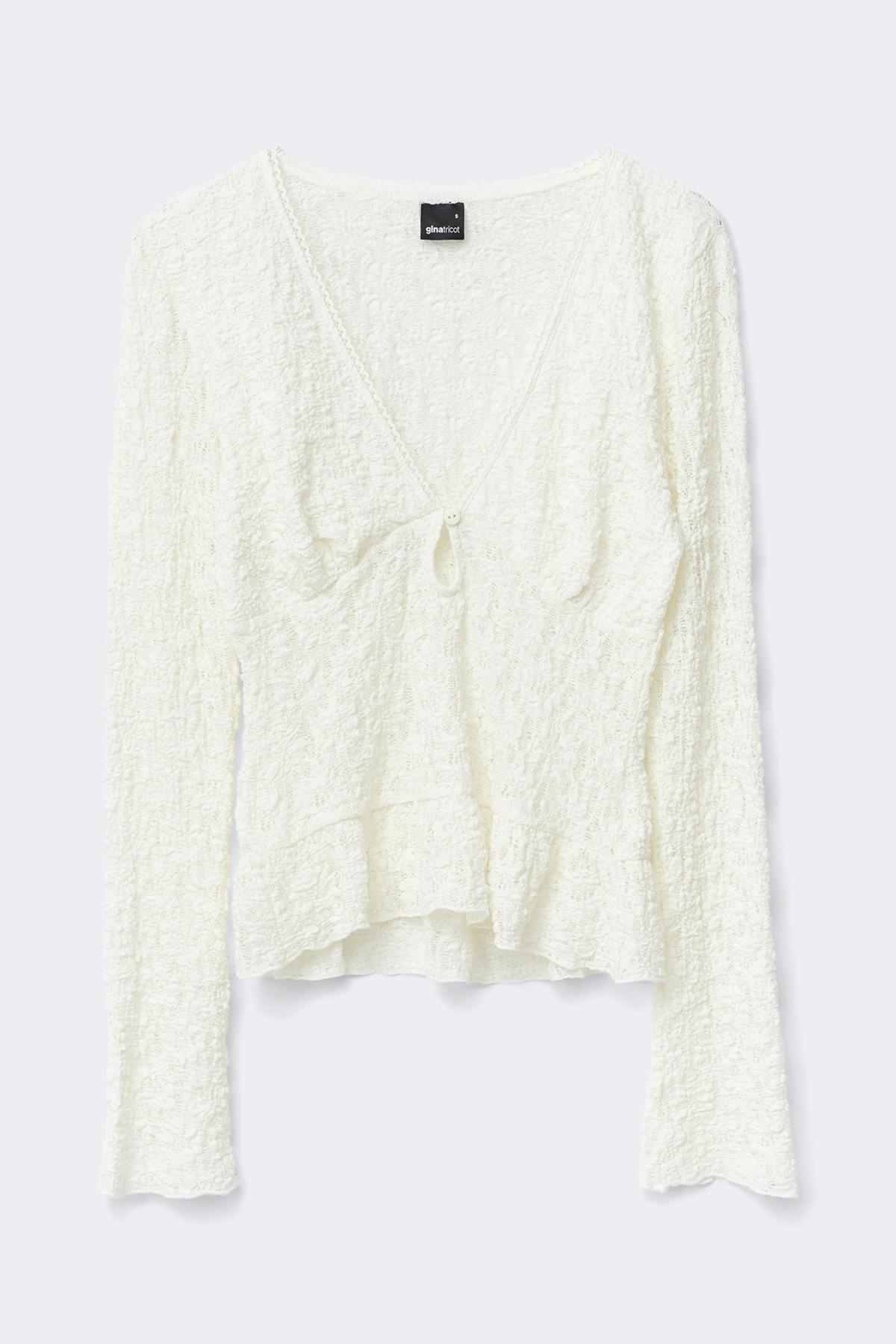 Lace v-neck top