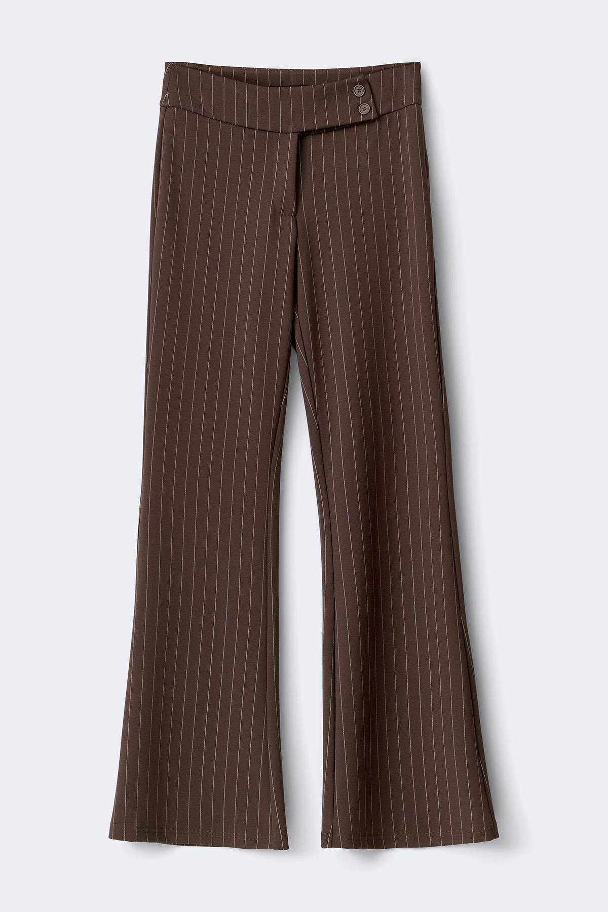 Mid waist flare trousers