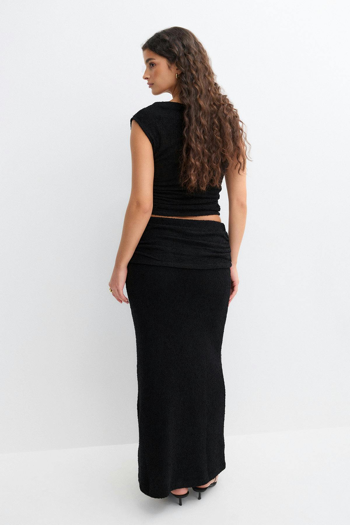 Boucle maxi skirt