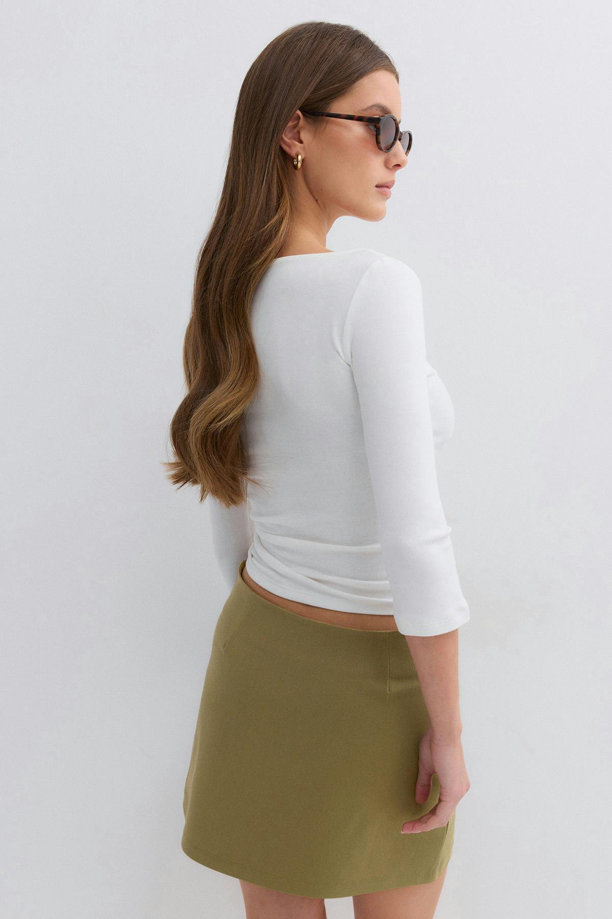 Tailored mini skirt