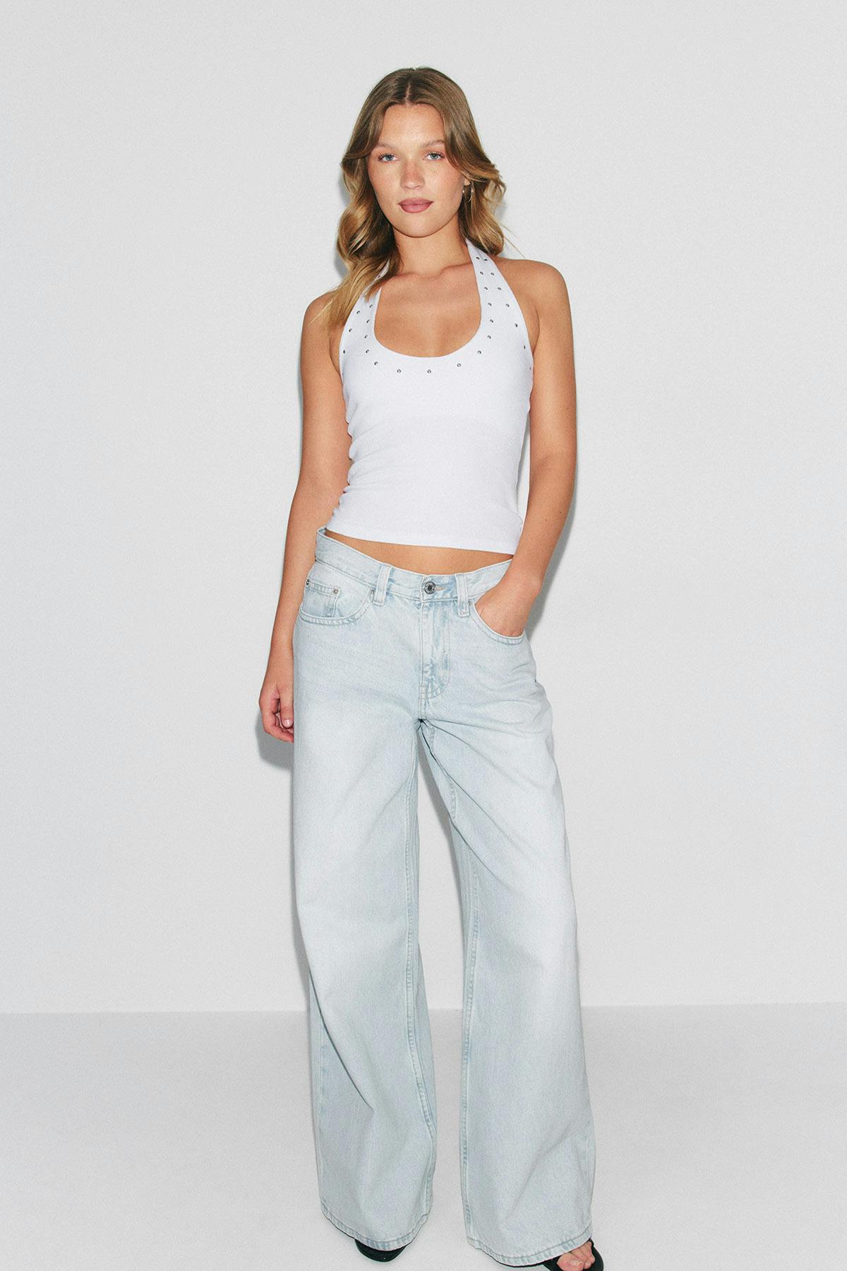 Studded halterneck top