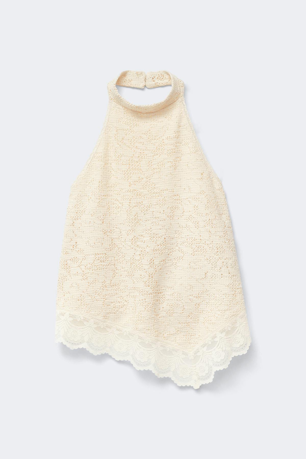 Lace halterneck top