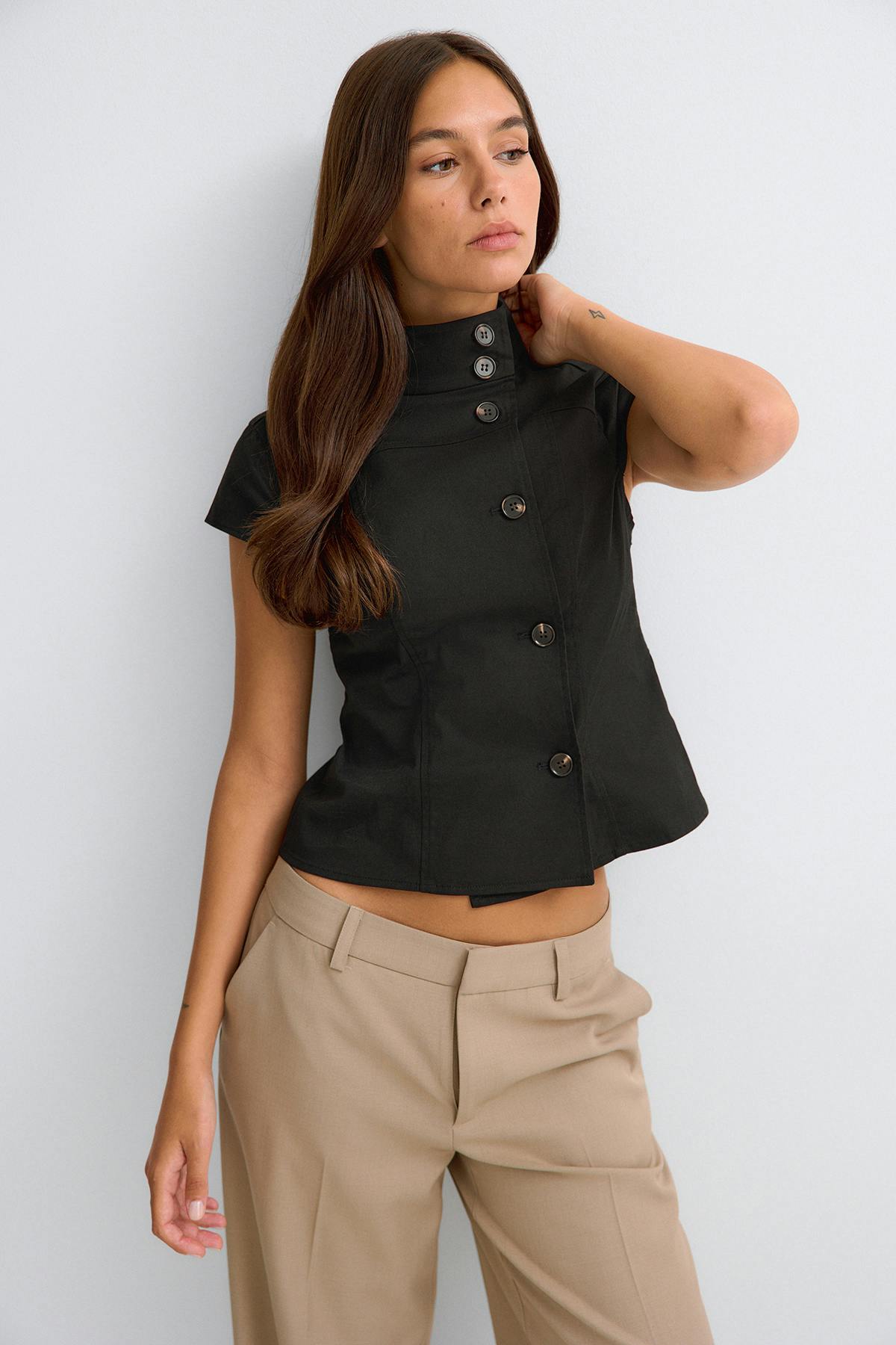 Button up top