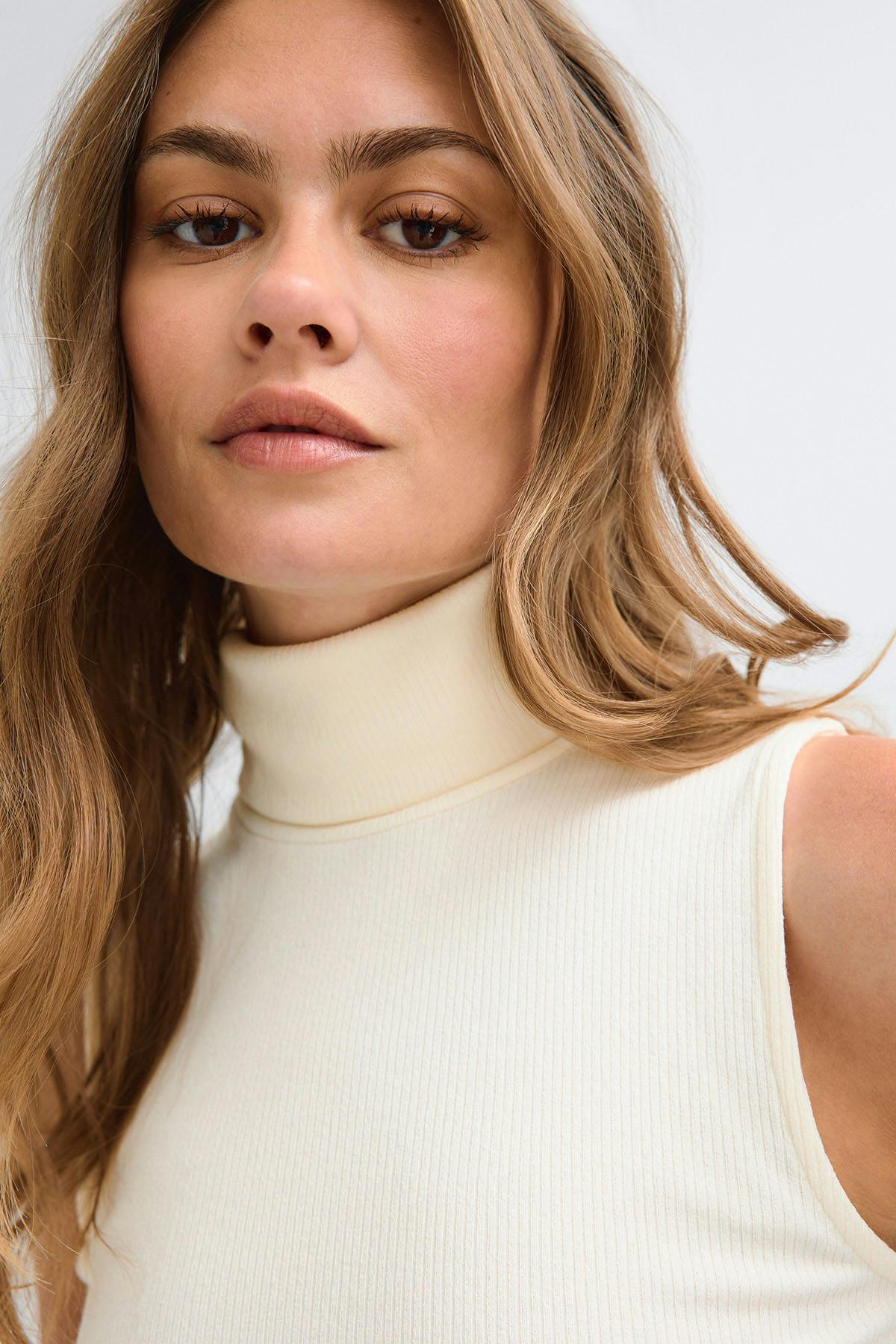 Rib polo top