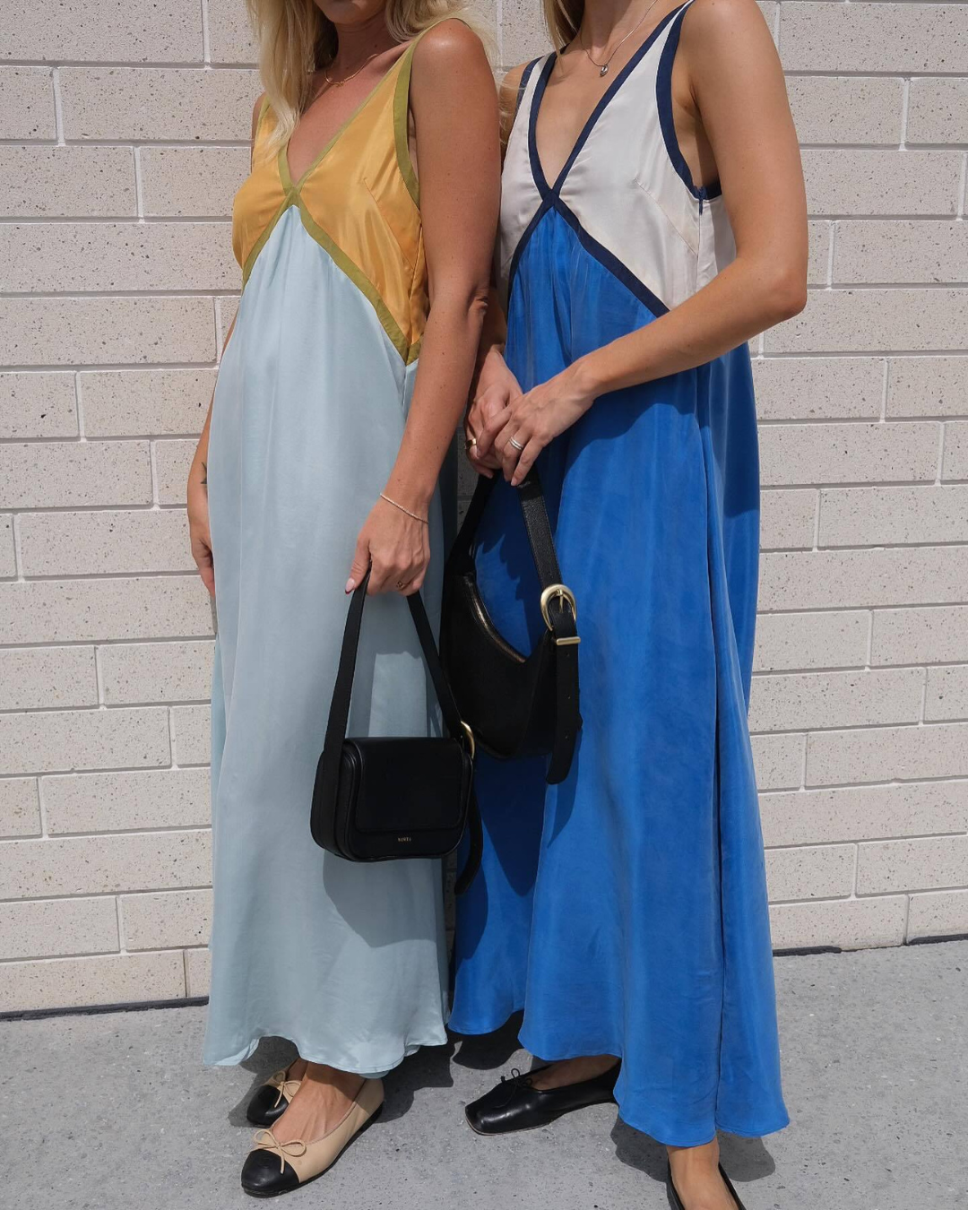 Sante Sicily Contrast Satin Dress
