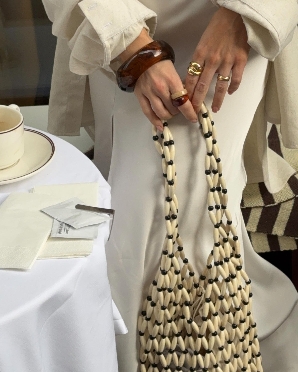 Ascott Beaded Bucket Tote