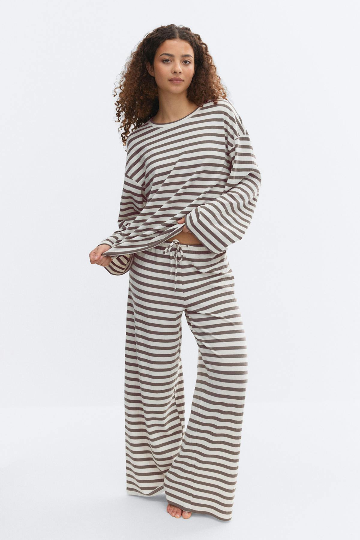 Striped soft trousers