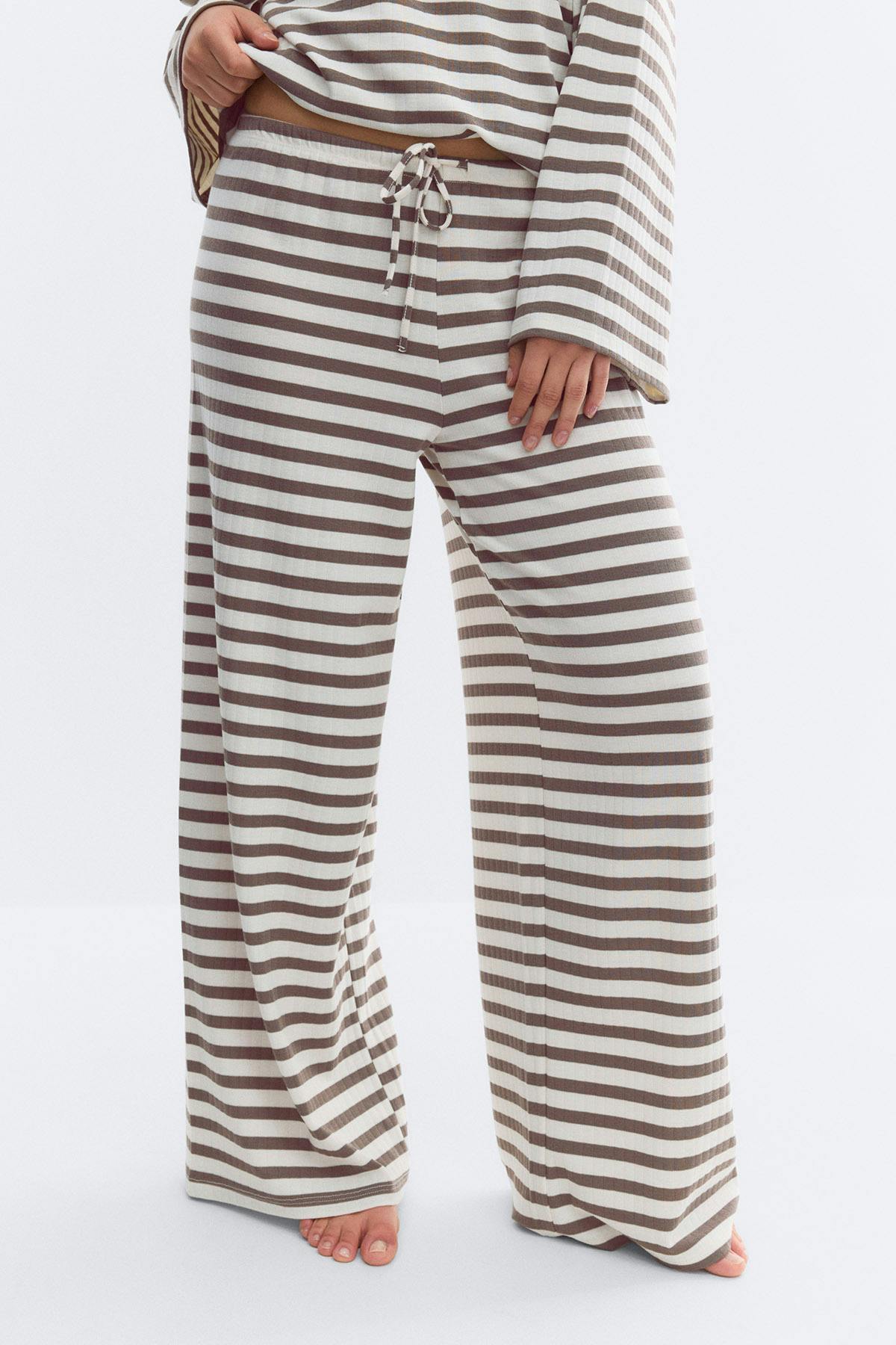 Striped soft trousers